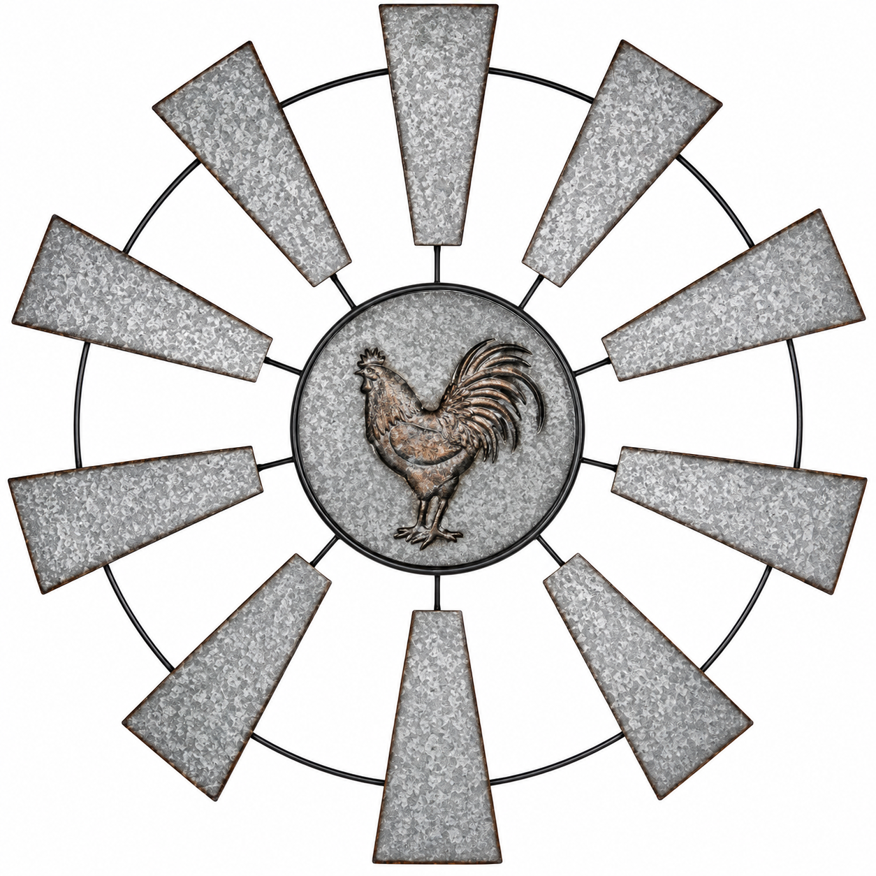 Rooster and Windmill Wall Art