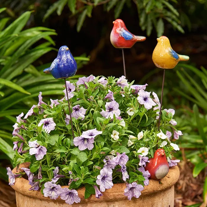 Blue Ceramic Bird