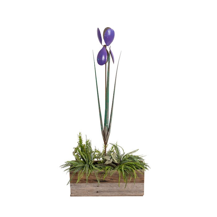 Purple Iris Garden Stake