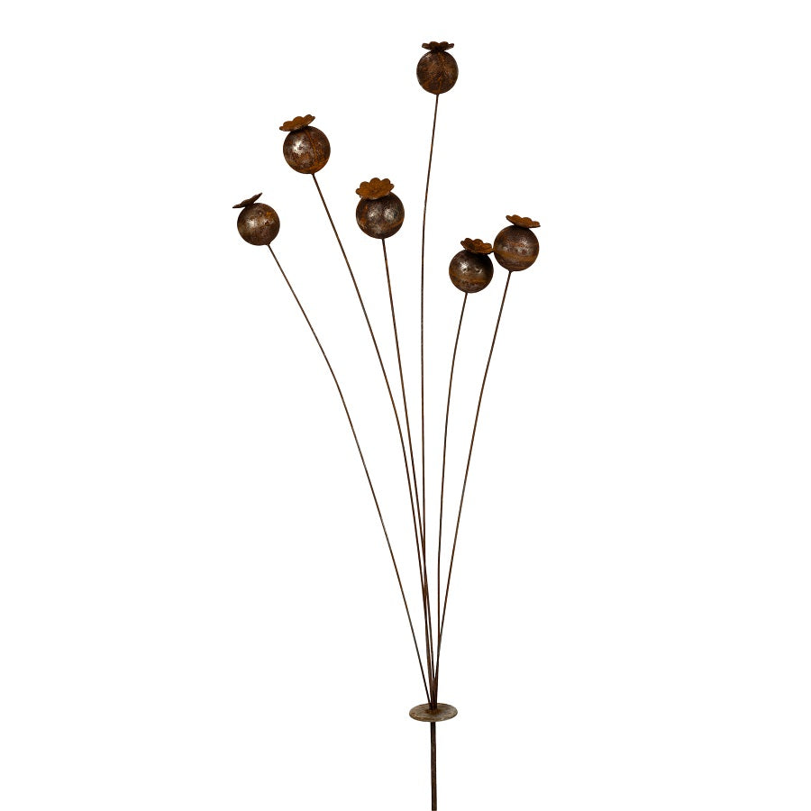 Poppy Head Stake Short