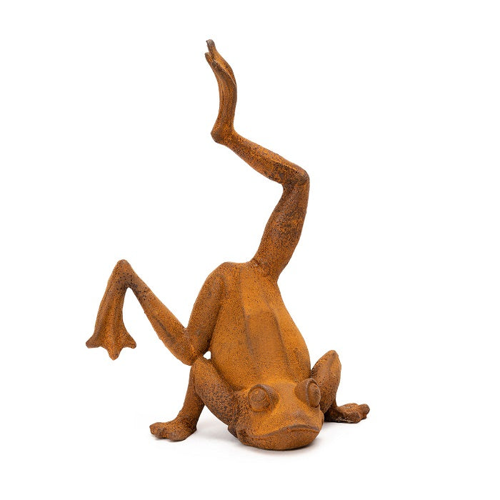 Balancing cast iron frog