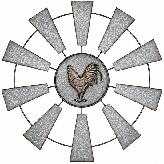Rooster and Windmill Wall Art