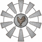 Rooster and Windmill Wall Art
